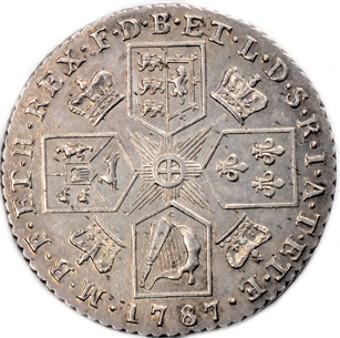 UK shilling, 1787, reverse